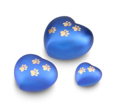 DBU 4117BLU-L Metaal dierenurn hart large - Afbeelding 2