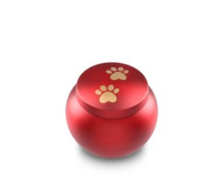 DBU 4116RED-M Metaal dierenurn medium