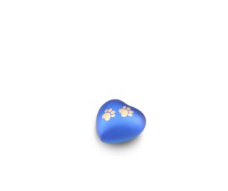 DBU 4117BLU-K Metaal dierenurn hart keepsake