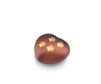 DBU 4117BRO-M Metaal dierenurn hart medium