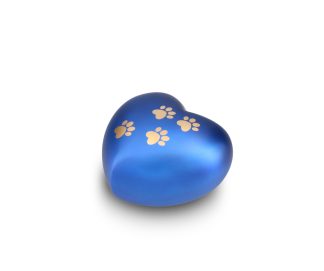 DBU 4117BLU-L Metaal dierenurn hart large