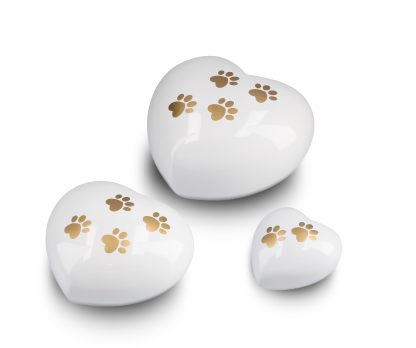 DBU 4117WH-M Metaal dierenurn hart medium - Afbeelding 2