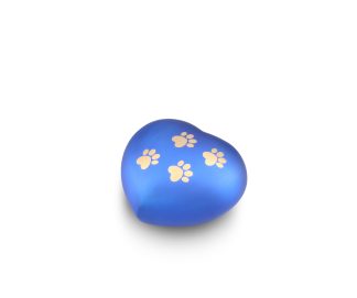 DBU 4117BLU-M Metaal dierenurn hart medium