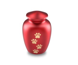 DBU 4115RED-M Metaal dierenurn medium