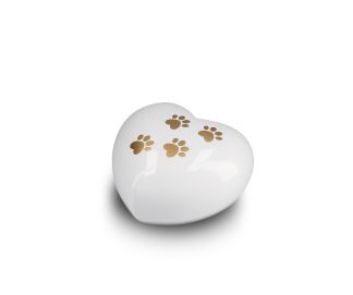 DBU 4117WH-L Metaal dierenurn hart large