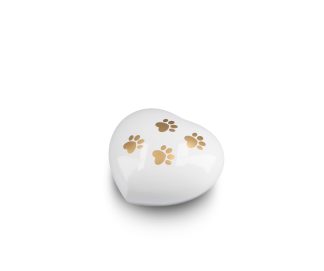 DBU 4117WH-M Metaal dierenurn hart medium