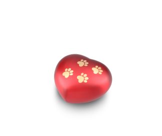 DBU 4117RED-M Metaal dierenurn hart medium