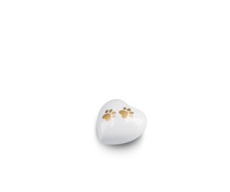DBU 4117WH-K Metaal dierenurn hart keepsake