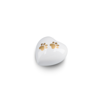 DBU 4117WH-K Metaal dierenurn hart keepsake