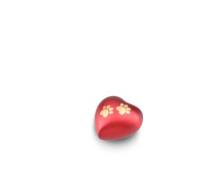 DBU 4117RED-K Metaal dierenurn hart keepsake