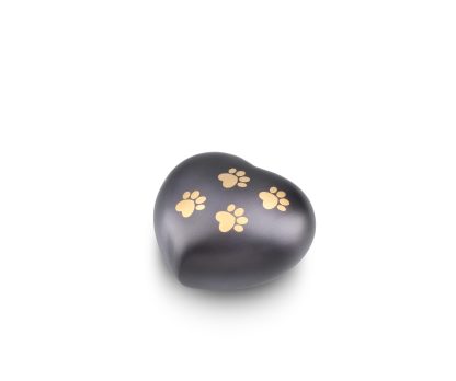 DBU 4117BLA-M Metaal dierenurn hart medium