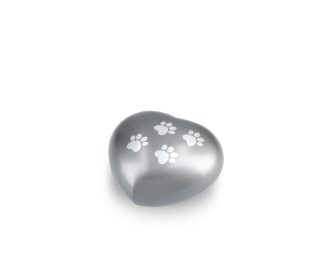 DBU 4117GRE-M Metaal dierenurn hart medium
